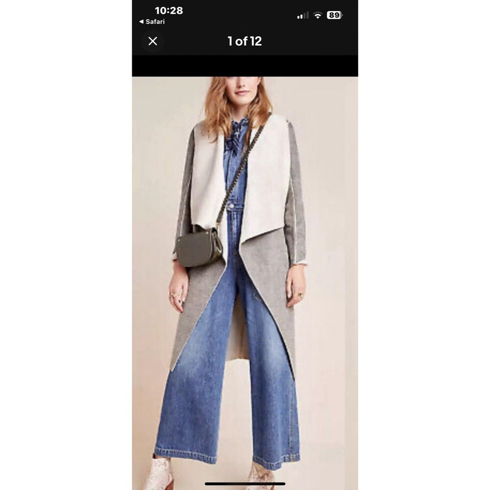 Anthropologie Amadi Camilla Sueded Sherpa Jacket Size Large